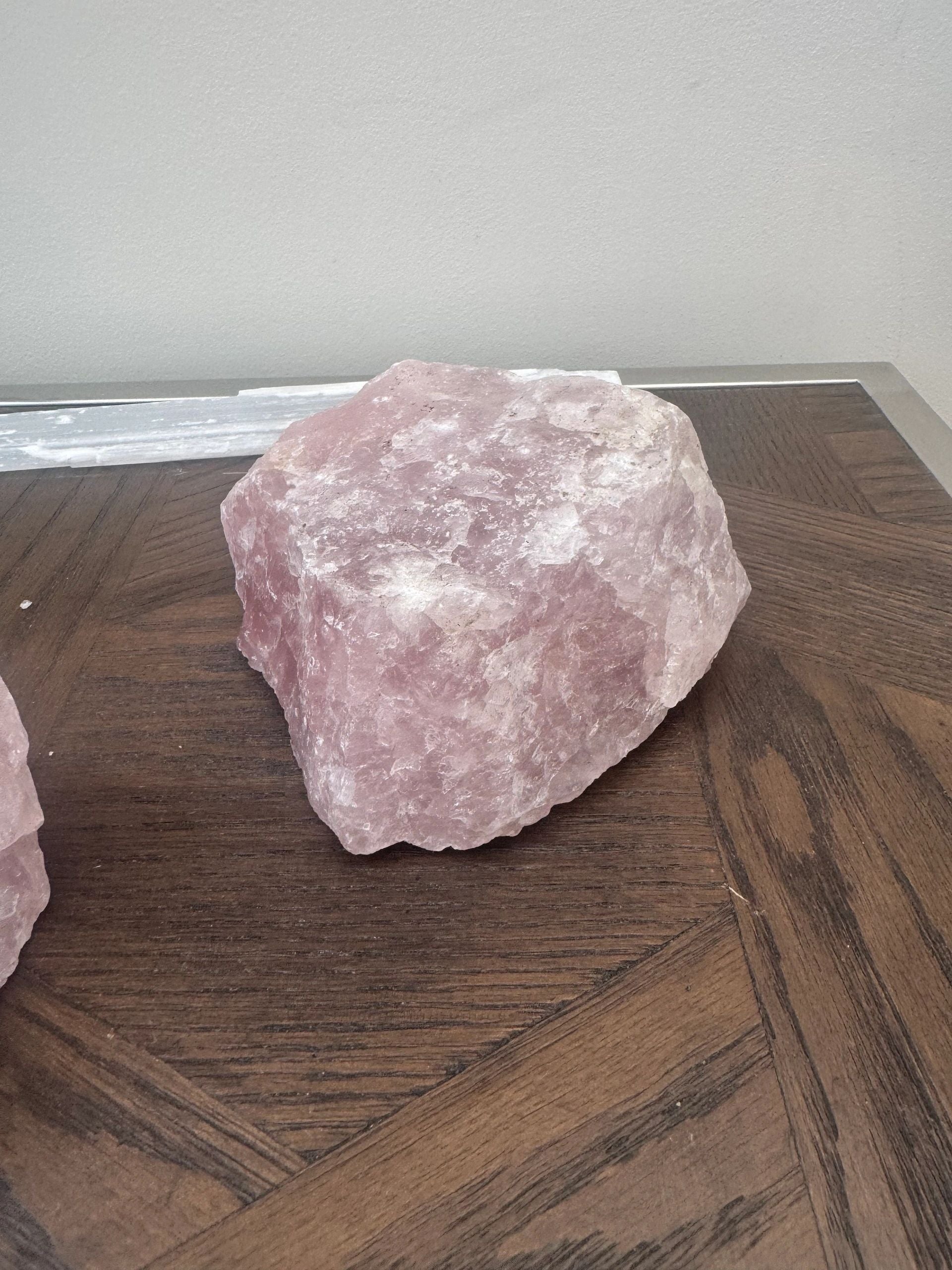 Natural Raw Rose Quartz Mineral Crystal Specimen
