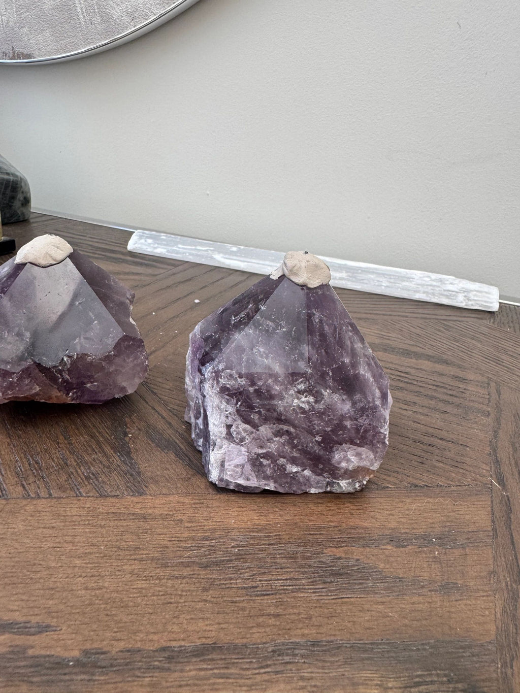 Natural Raw Amethyst Point Mineral Crystal Specimen