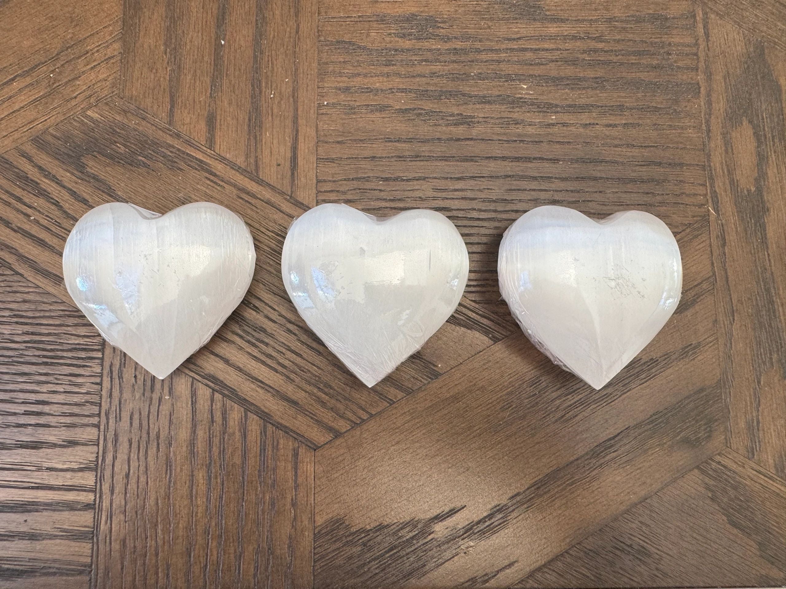 Natural Selenite Heart Carving Crystal Specimen