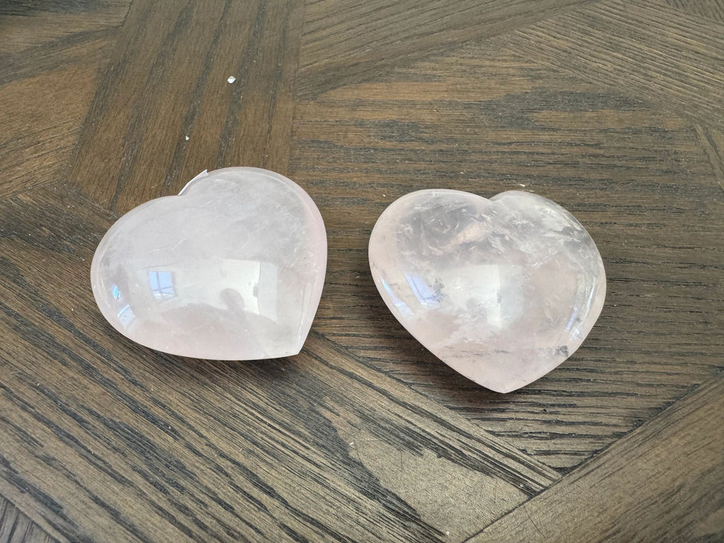 Natural Rose Quartz Heart Carving Crystal Specimen