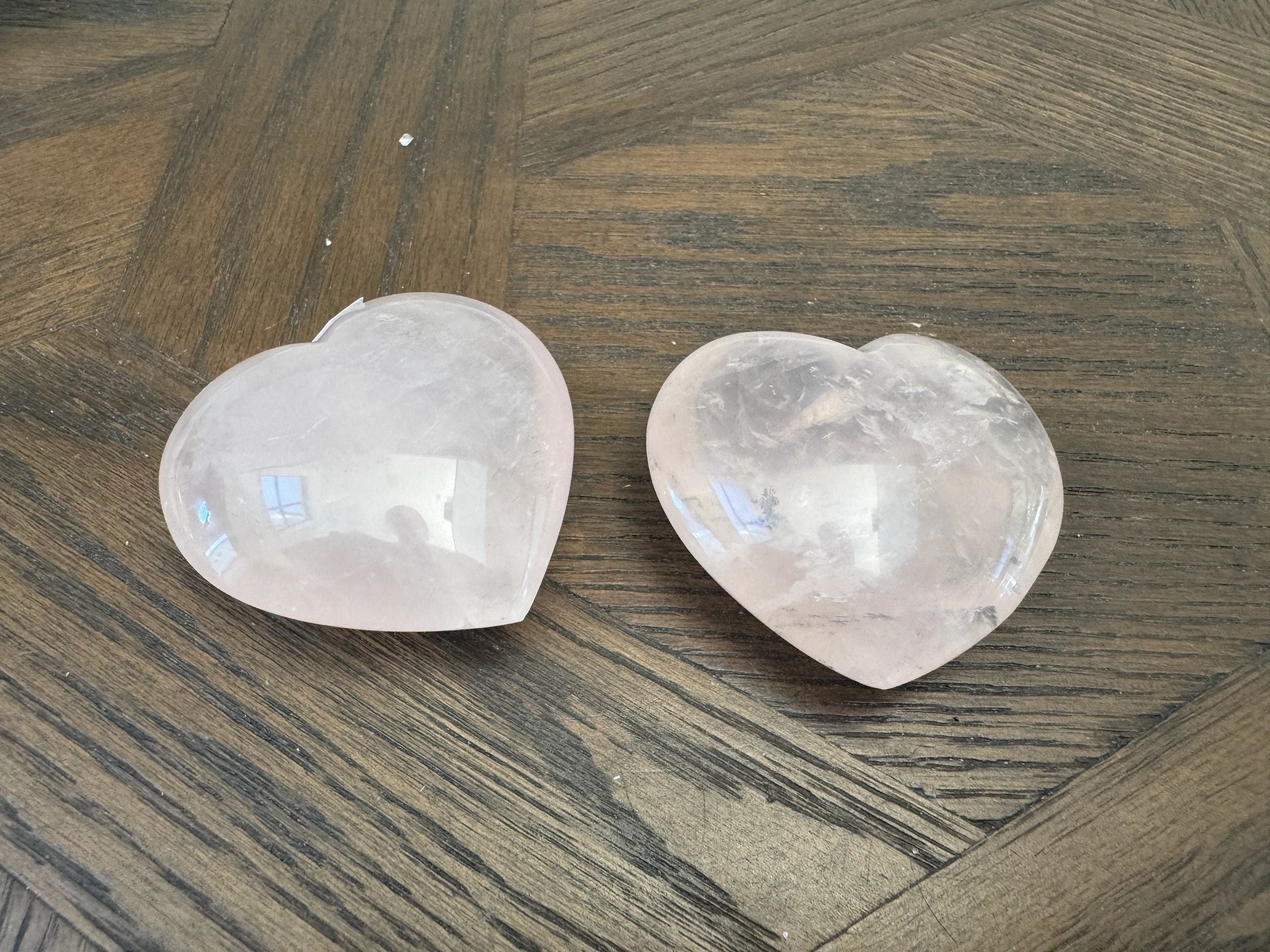 Natural Rose Quartz Heart Carving Crystal Specimen