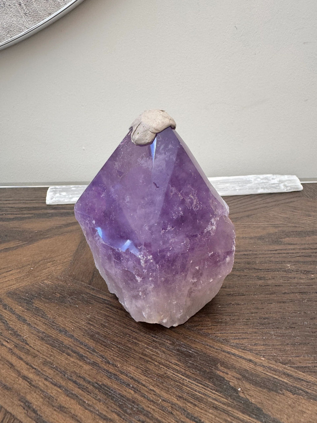 Natural Raw Amethyst Point Mineral Crystal Specimen