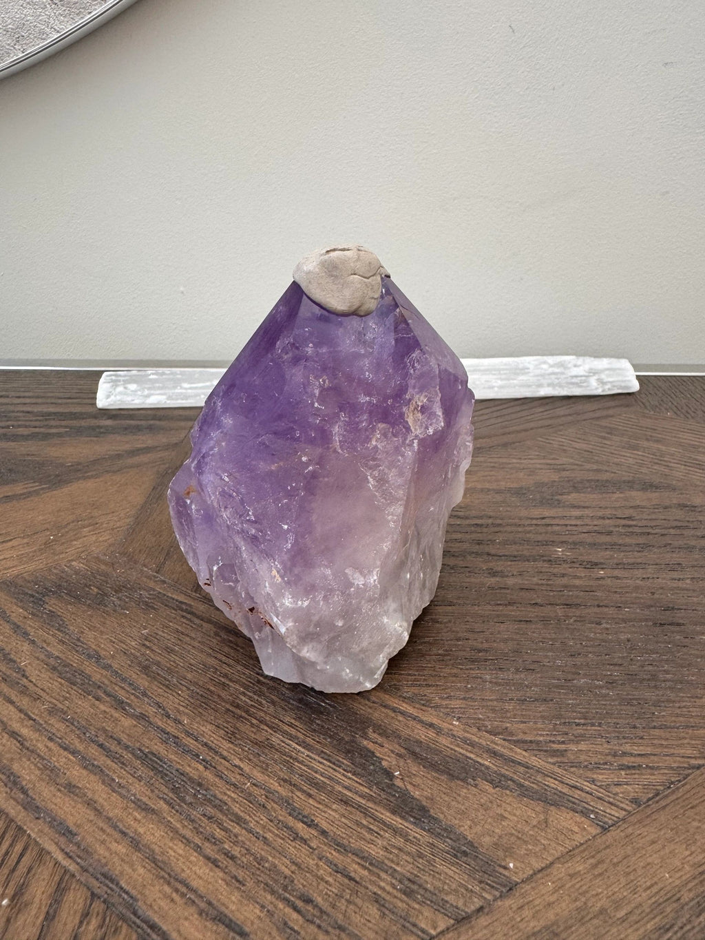 Natural Raw Amethyst Point Mineral Crystal Specimen