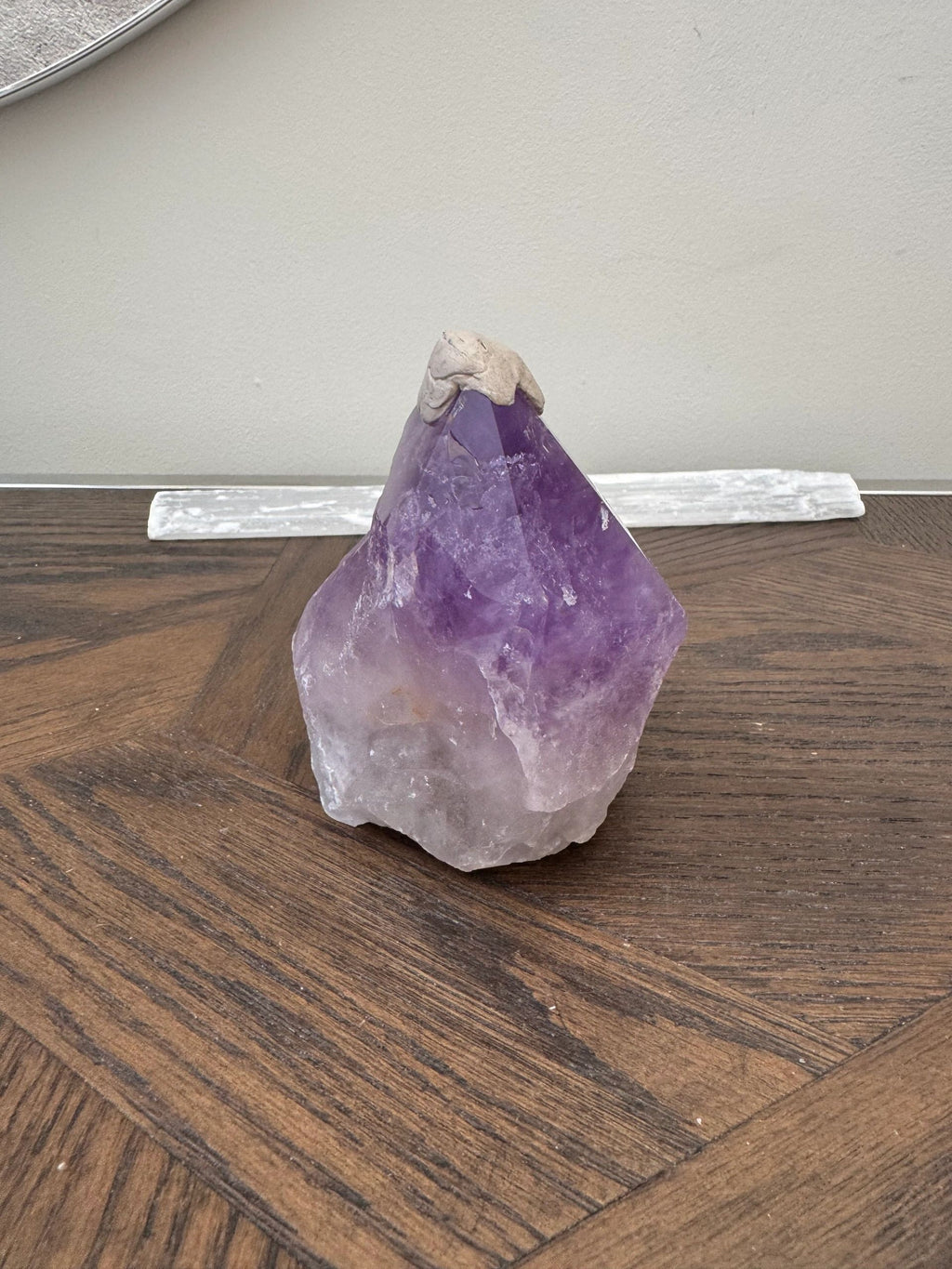 Natural Raw Amethyst Point Mineral Crystal Specimen