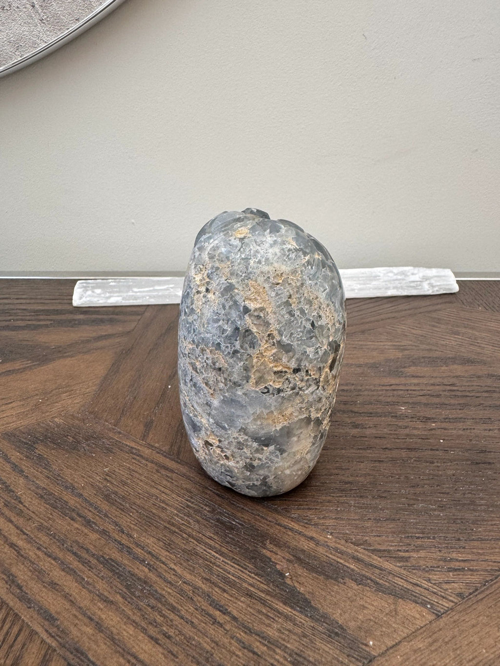 Natural Blue Celestite Geode Mineral Crystal Specimen