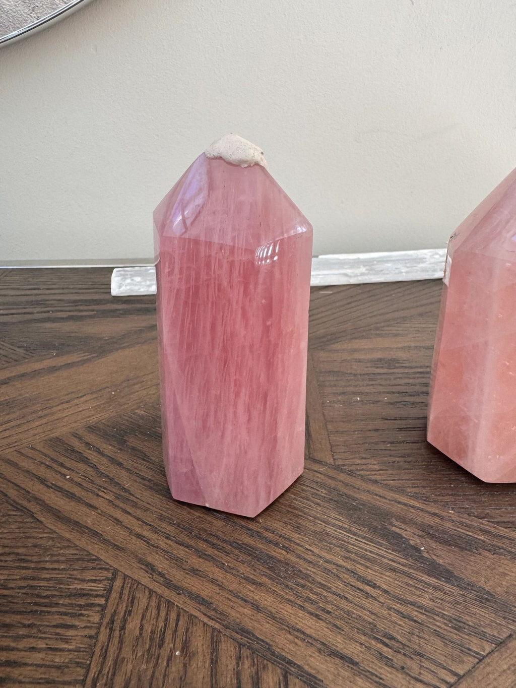 Natural Rose Quartz Polished Point Mineral Crystal Specimen