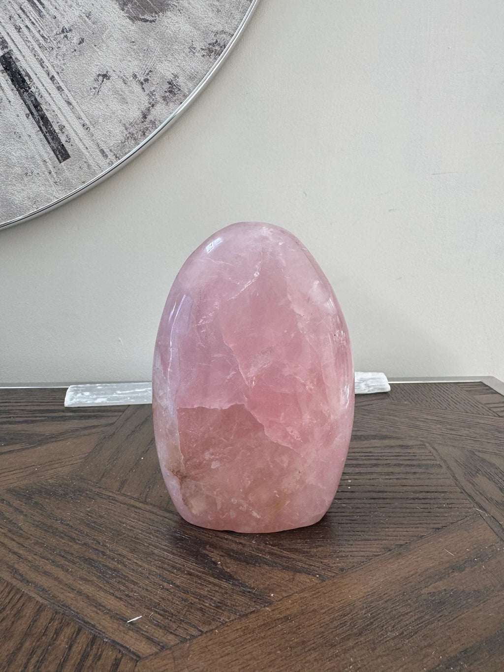 Natural Rose Quartz Freeform Mineral Crystal Specimen