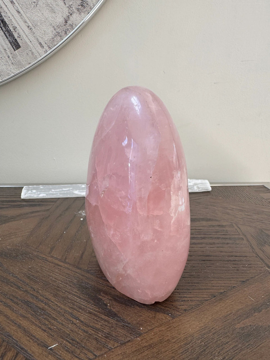 Natural Rose Quartz Freeform Mineral Crystal Specimen
