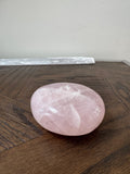 Natural Rose Quartz Polished Palm Stone Mineral Crystal Specimen