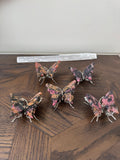 Natural Rhodonite Carved Butterfly Mineral Crystal Specimen