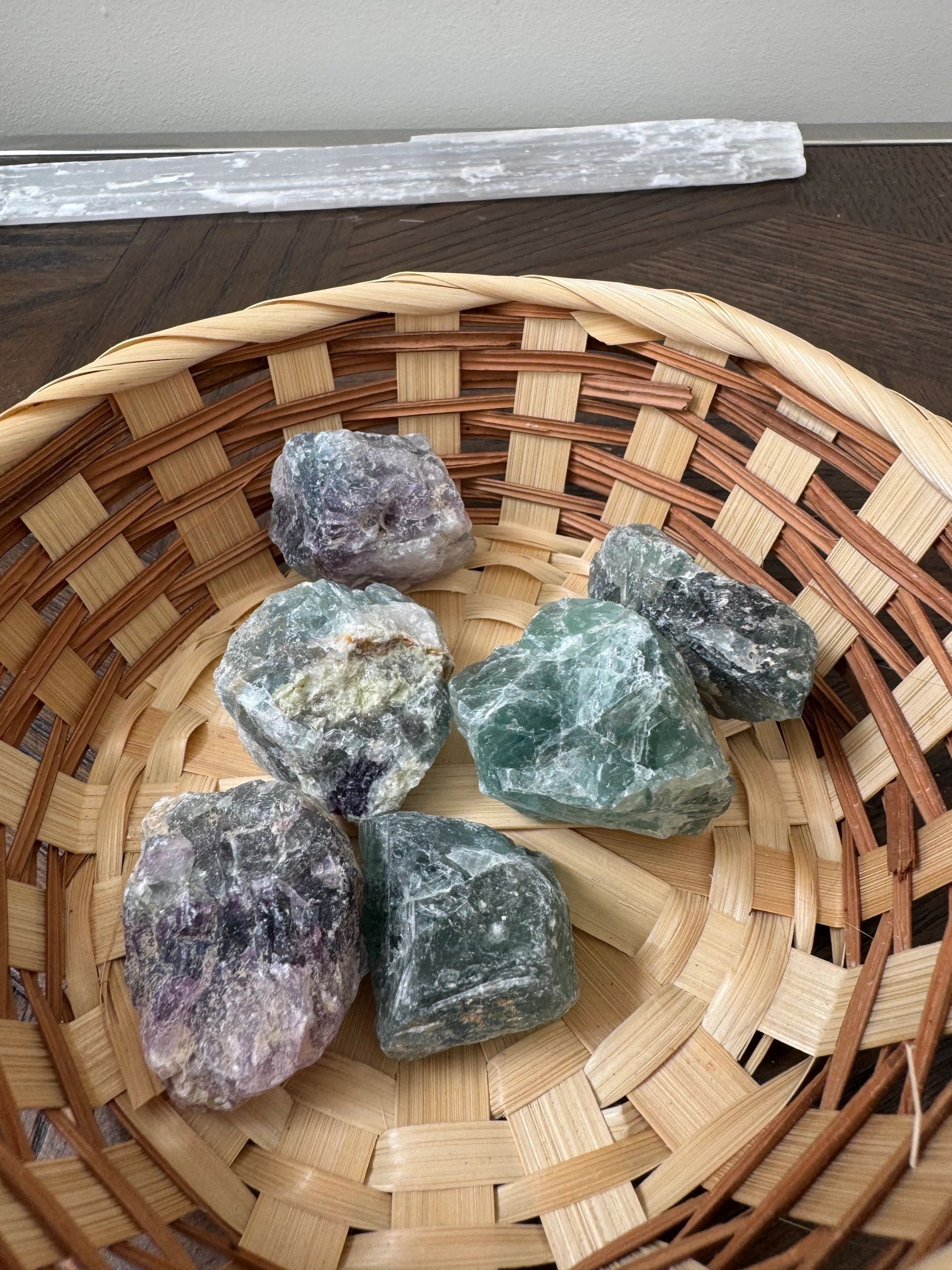 Natural Raw Fluorite Mineral Crystal Specimen