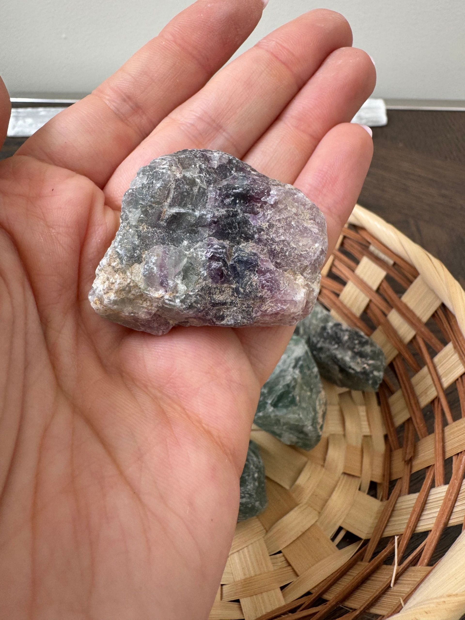 Natural Raw Fluorite Mineral Crystal Specimen