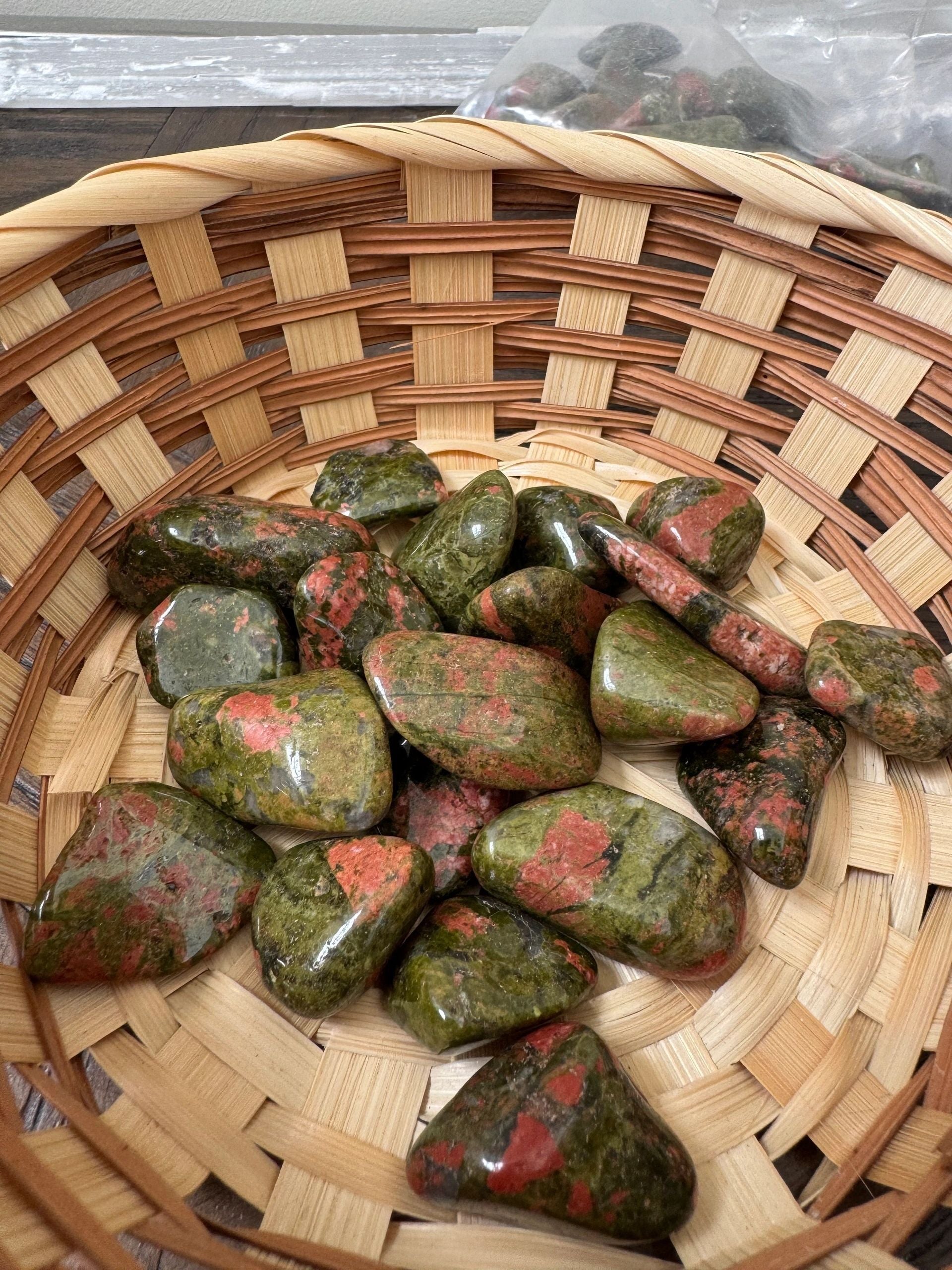 Natural Unakite Polished Tumbled Mineral Crystal Specimen