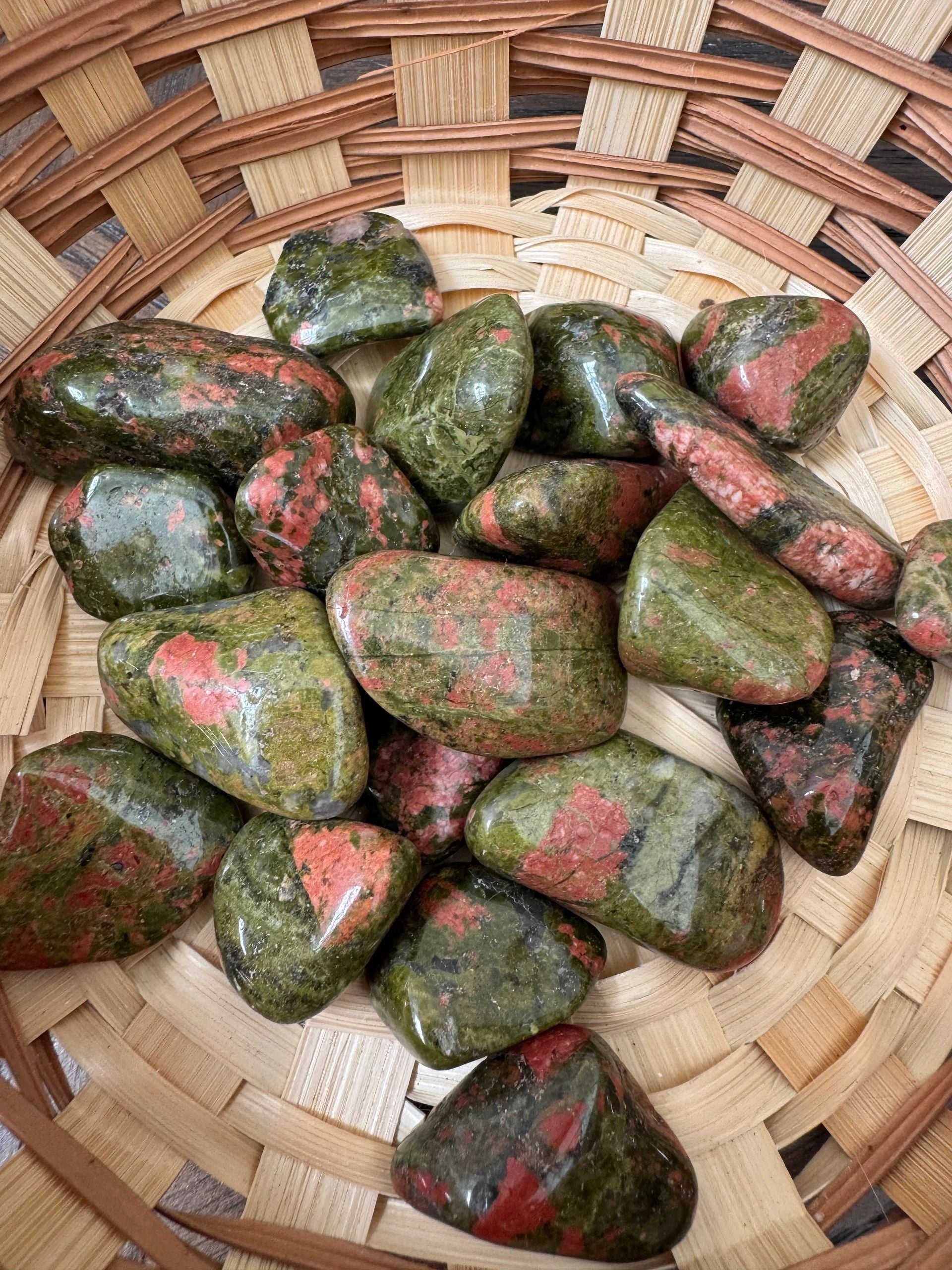 Natural Unakite Polished Tumbled Mineral Crystal Specimen
