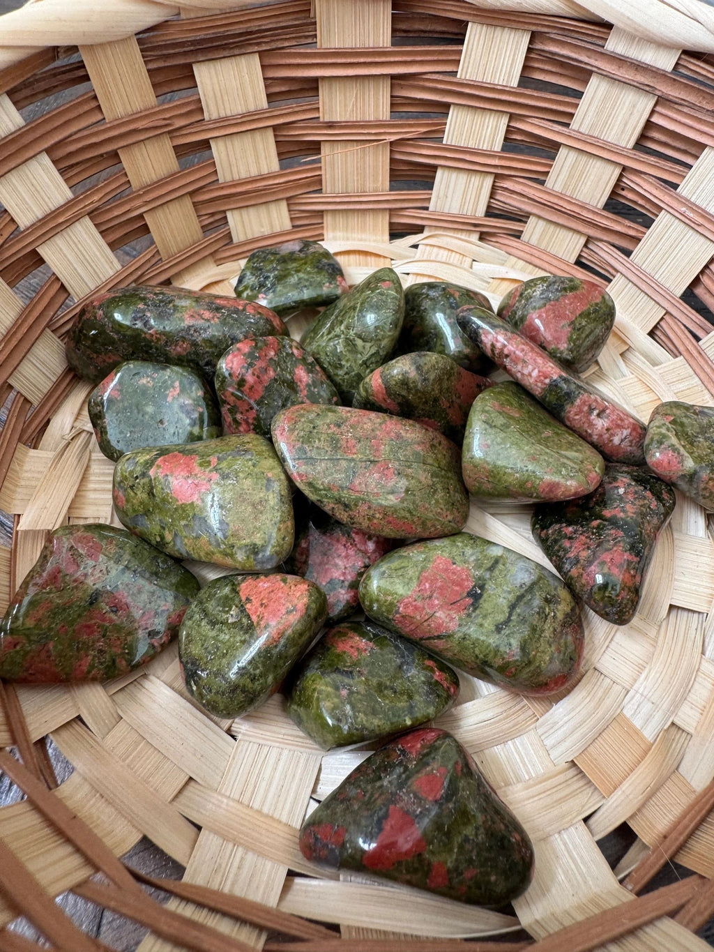 Natural Unakite Polished Tumbled Mineral Crystal Specimen