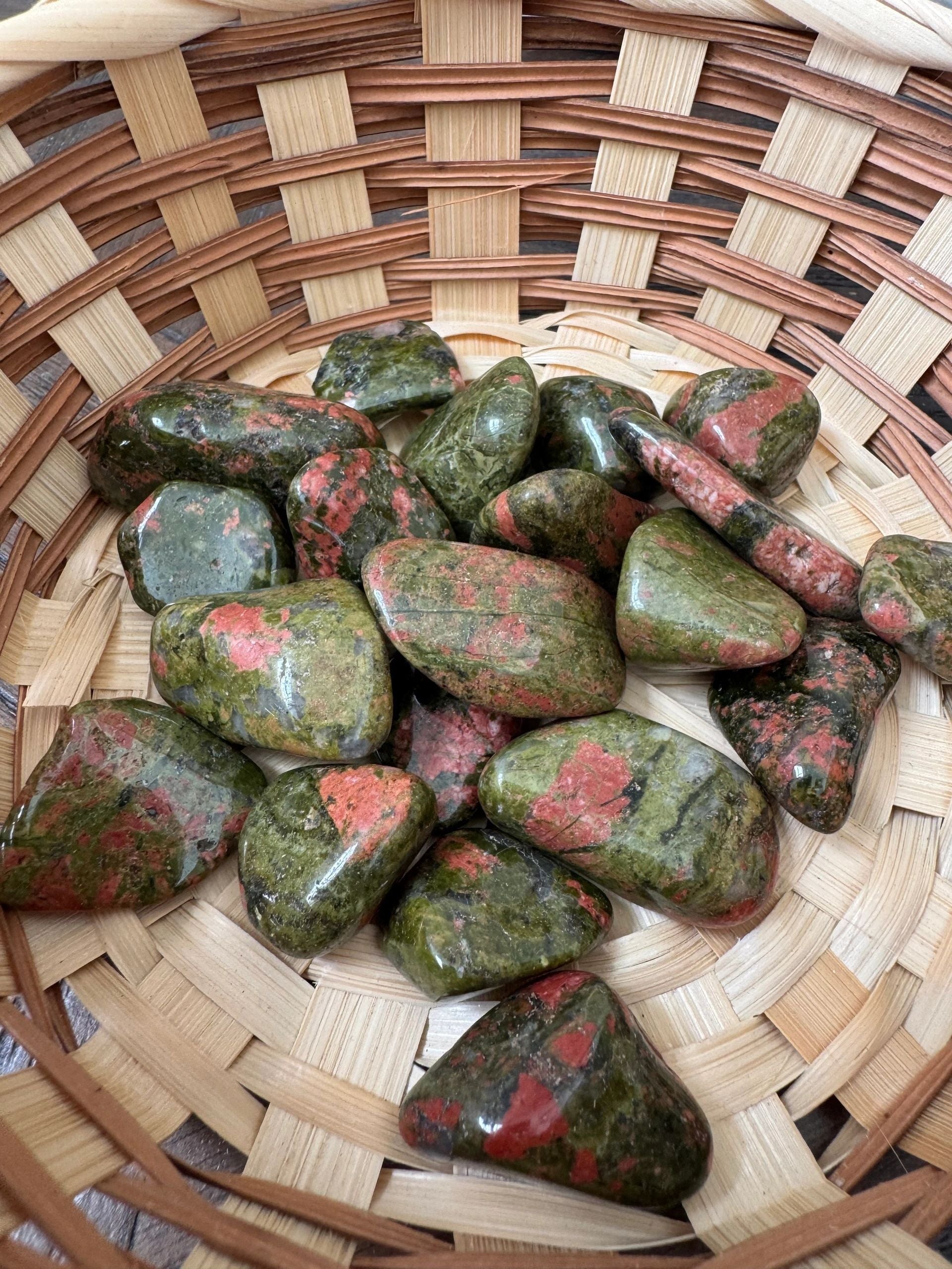 Natural Unakite Polished Tumbled Mineral Crystal Specimen