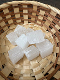 Natural White Selenite Cube Mineral Crystal Specimen