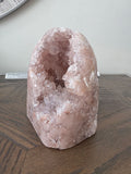 Natural Pink Amethyst Geode Mineral Crystal Specimen