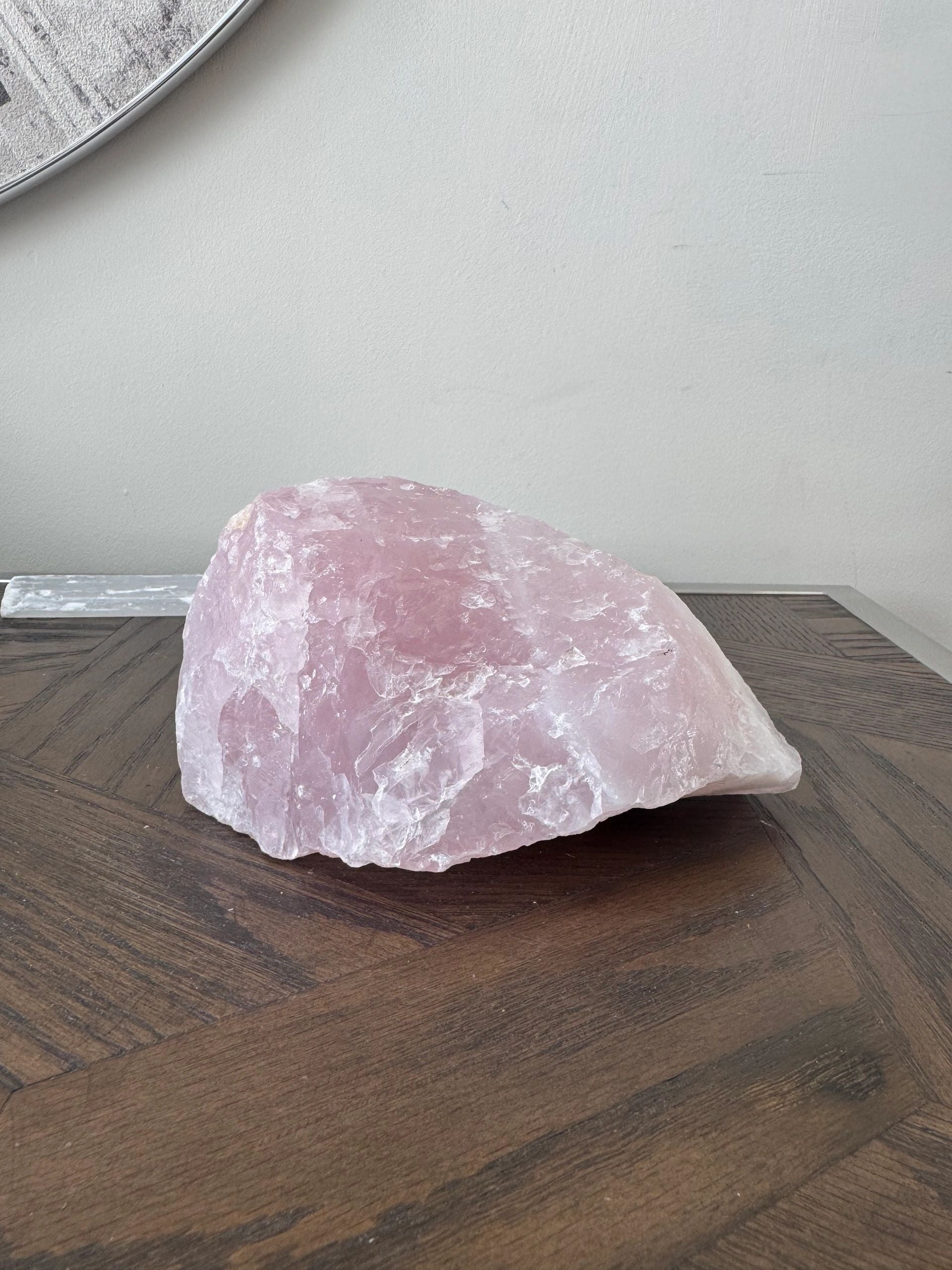Natural Raw Rose Quartz Mineral Crystal Specimen
