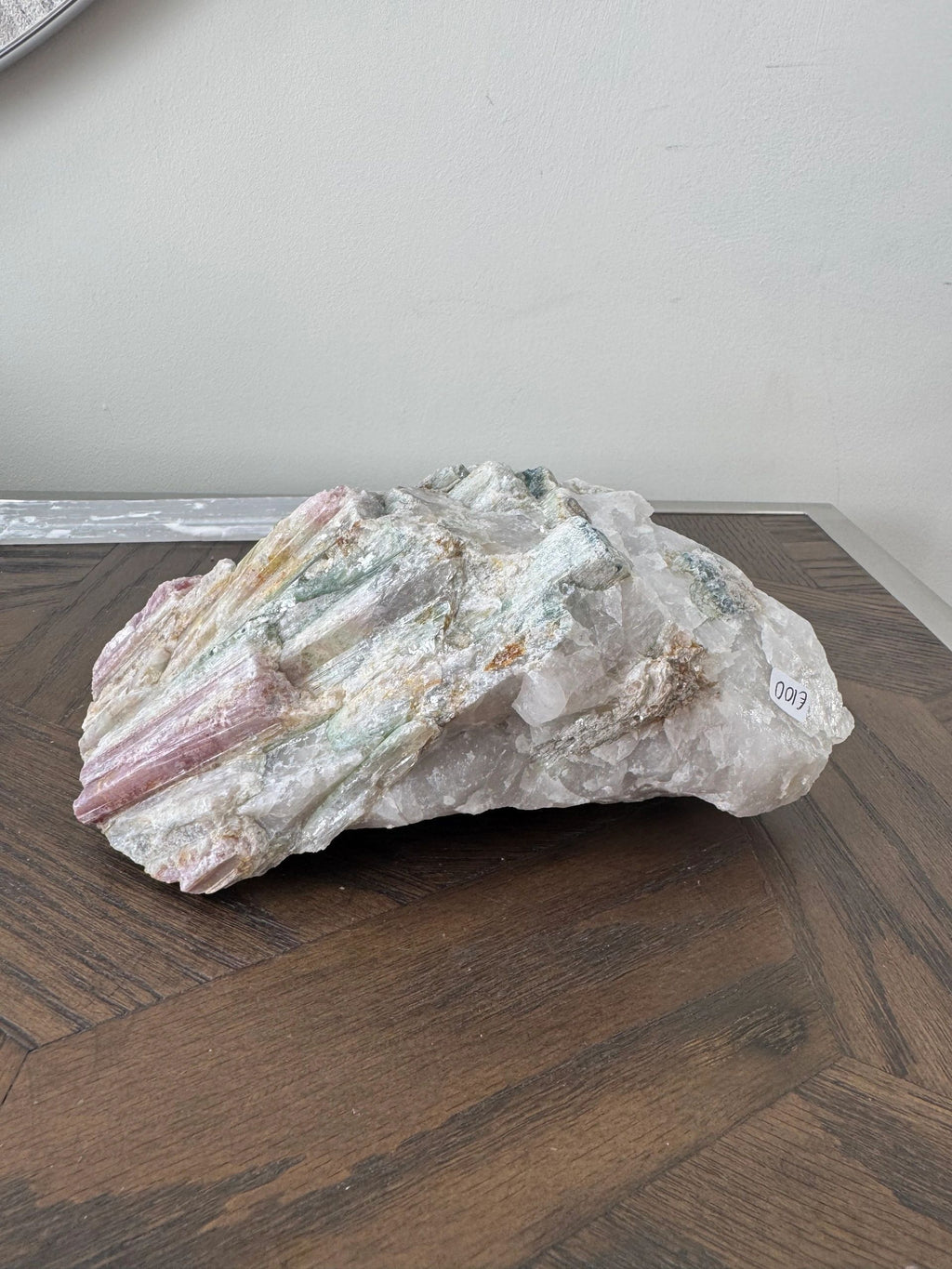 Natural Raw Watermelon Tourmaline Mineral Crystal Specimen