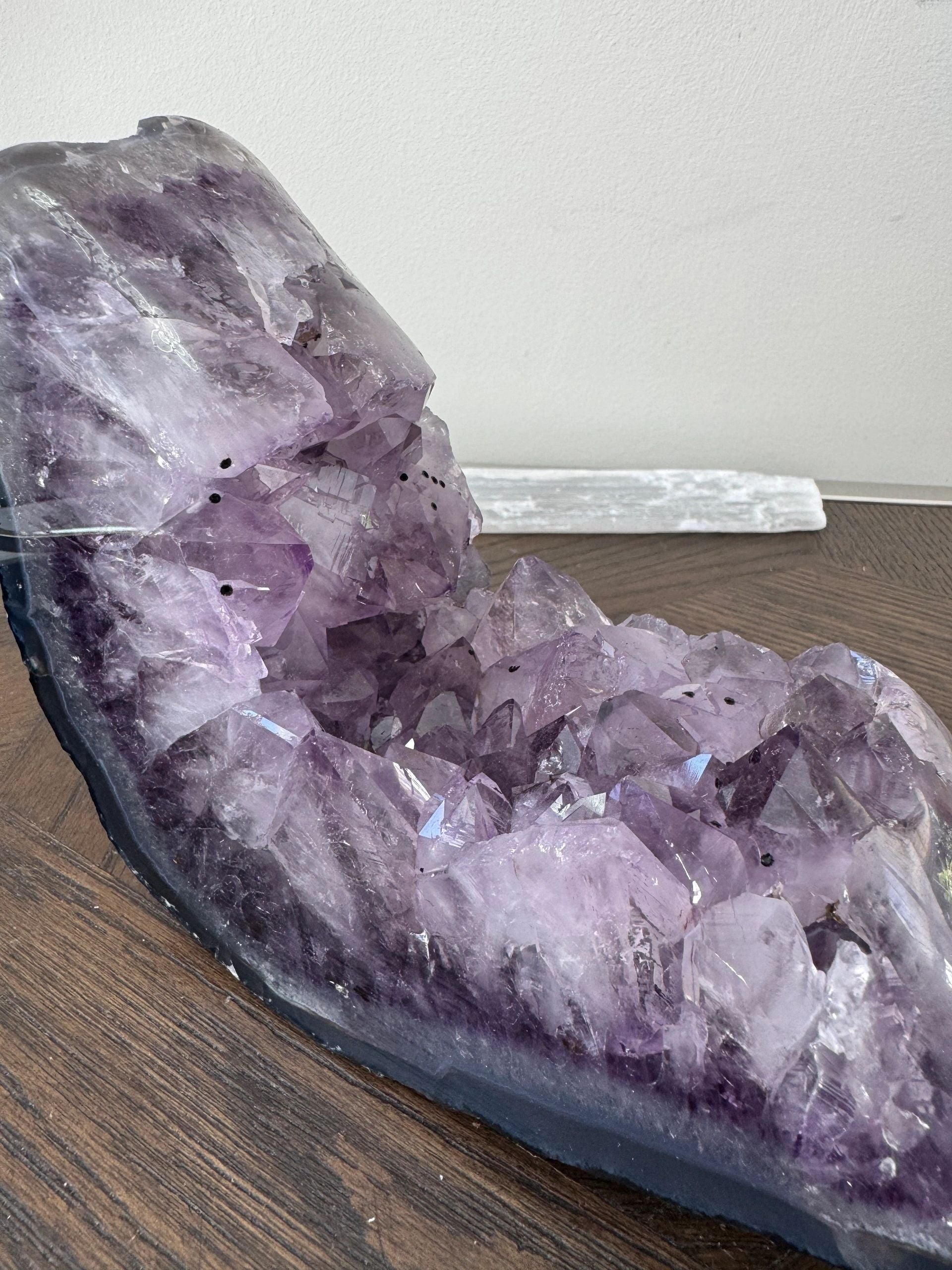 Natural Amethyst Geode Mineral Crystal Specimen