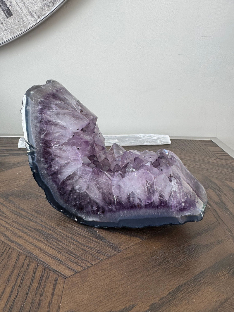 Natural Amethyst Geode Mineral Crystal Specimen