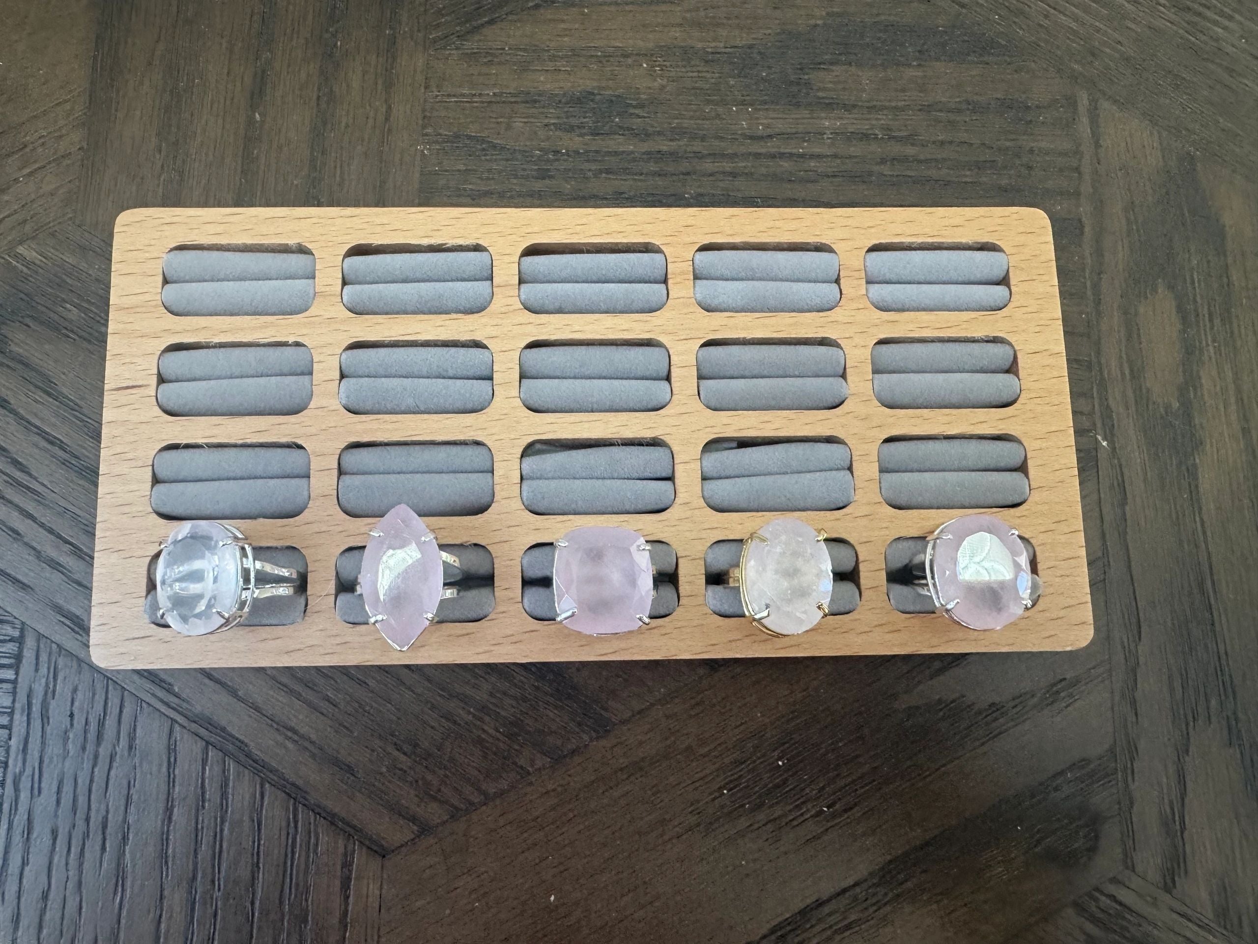 Natural Rose Quartz Faceted Statement Ring