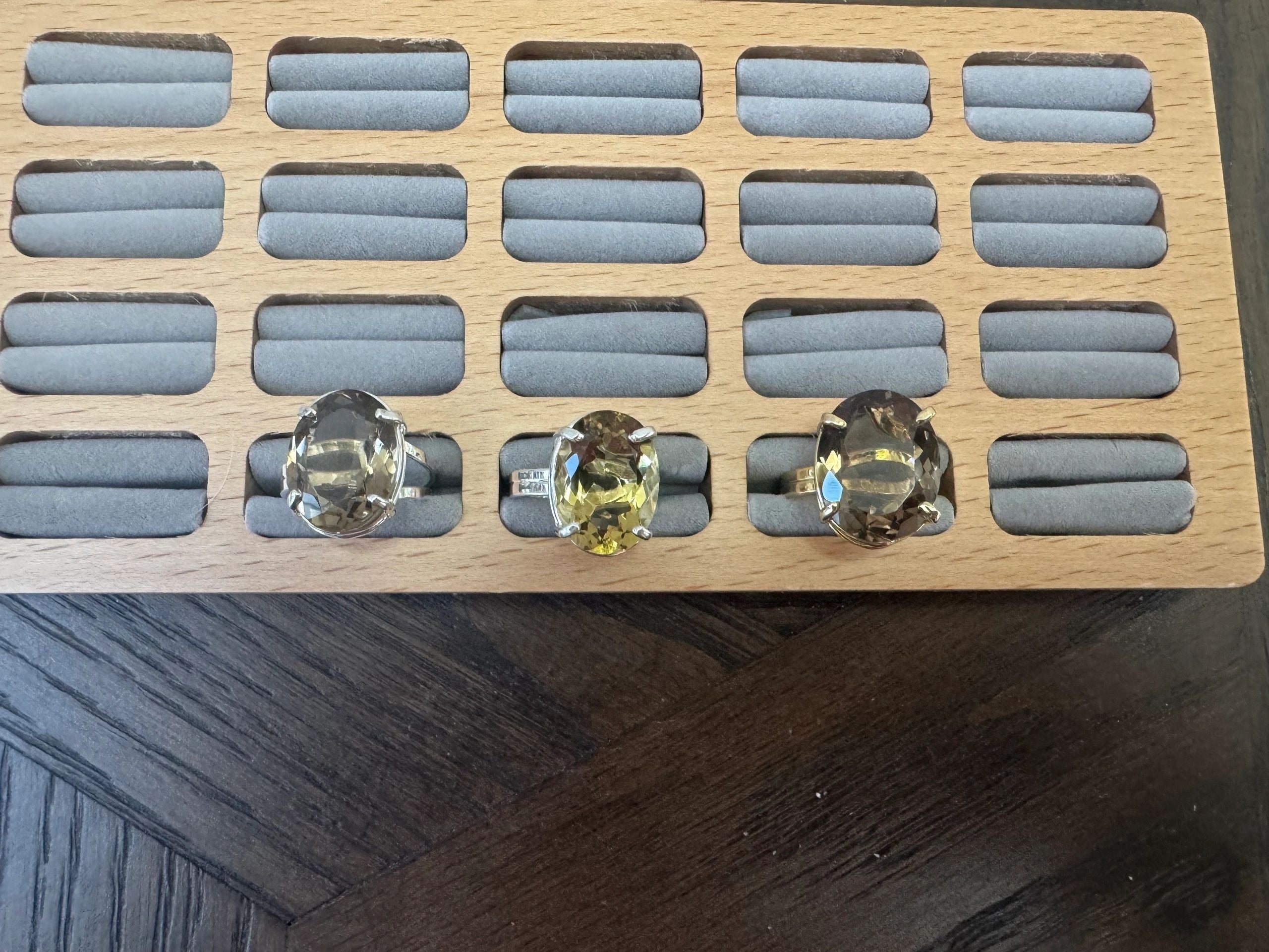 Natural Smoky Quartz Faceted Statement Ring