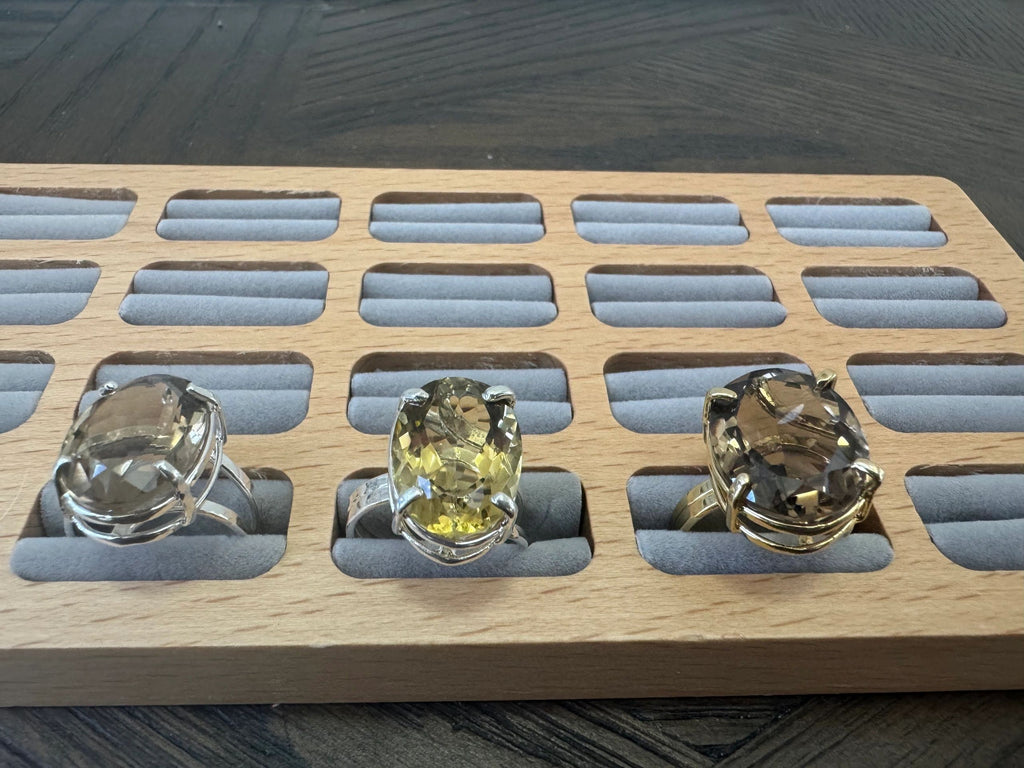 Natural Smoky Quartz Faceted Statement Ring