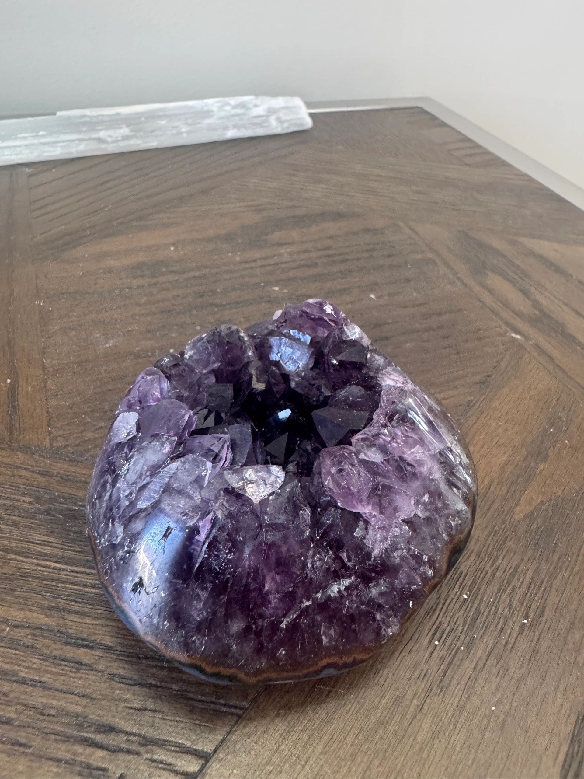 Natural Amethyst Geode Freeform Mineral Crystal Specimen