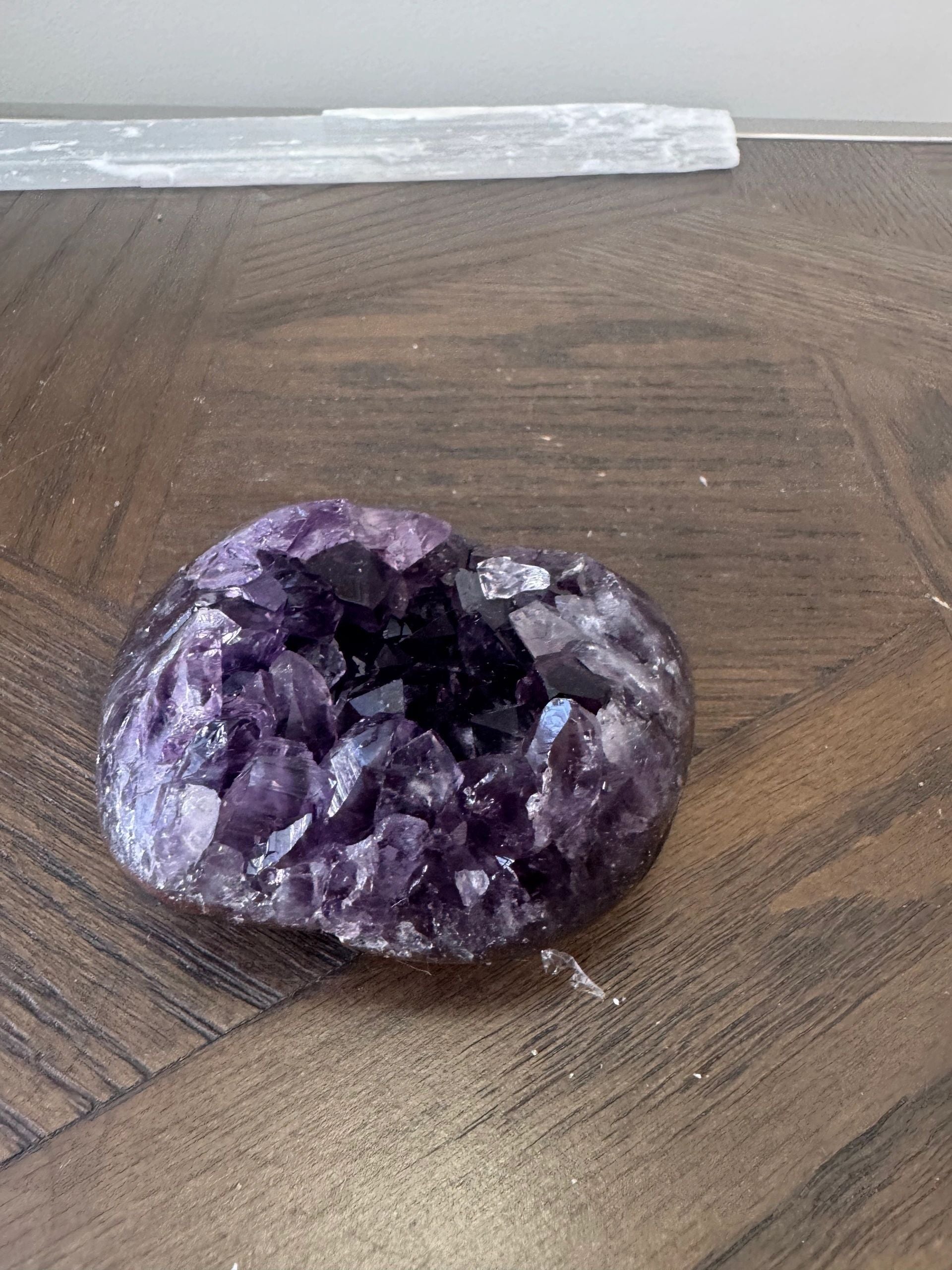 Natural Amethyst Geode Freeform Mineral Crystal Specimen