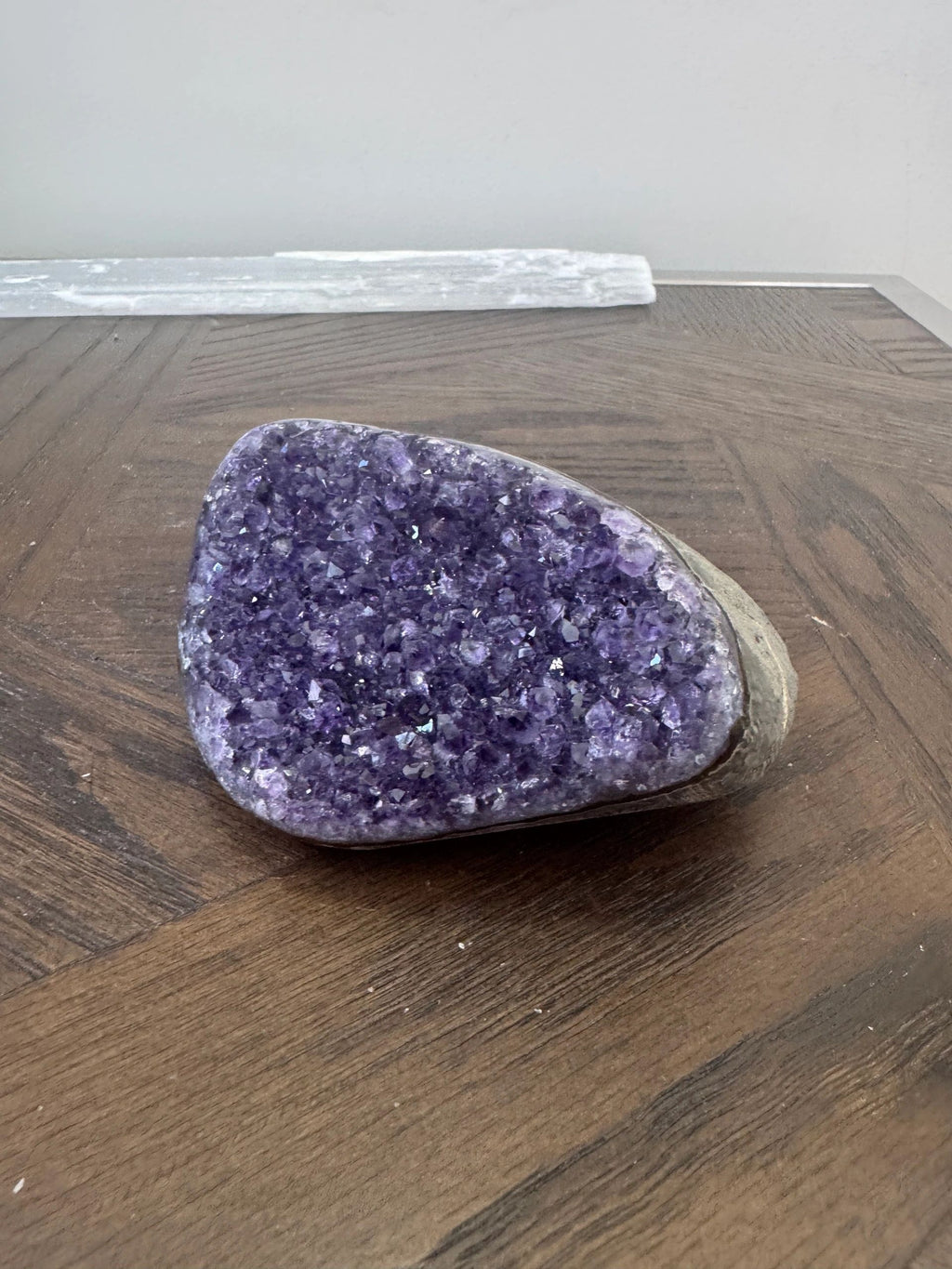 Natural Purple Amethyst Druzy Freeform Mineral Crystal Specimen