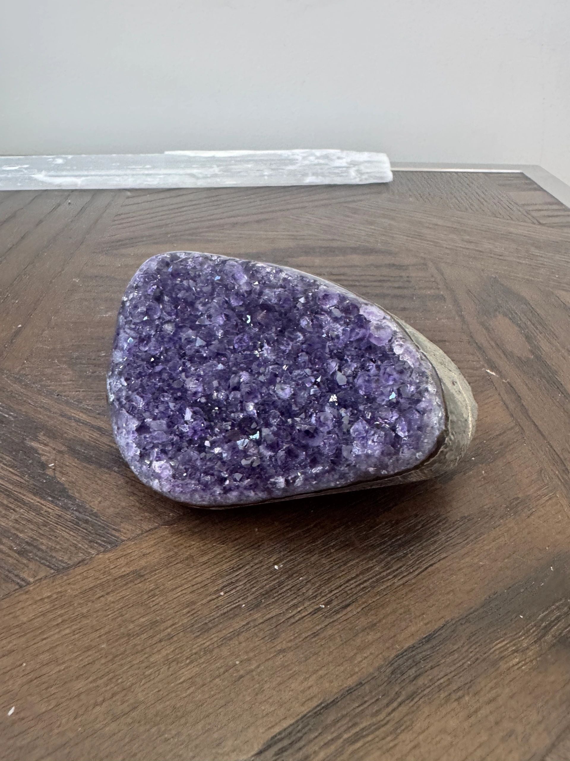 Natural Purple Amethyst Druzy Freeform Mineral Crystal Specimen