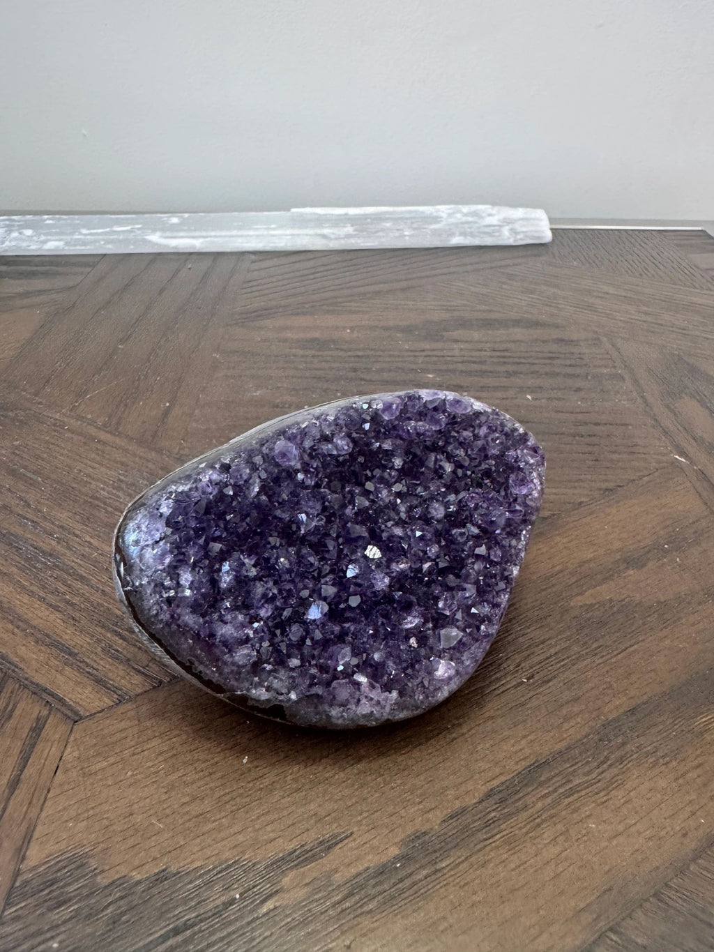 Natural Purple Amethyst Druzy Freeform Mineral Crystal Specimen