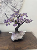 Natural Amethyst Tree on Cluster Base Mineral Crystal Specimen