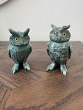 Natural Green Jasper Hand Carved Owl Crystal Specimen