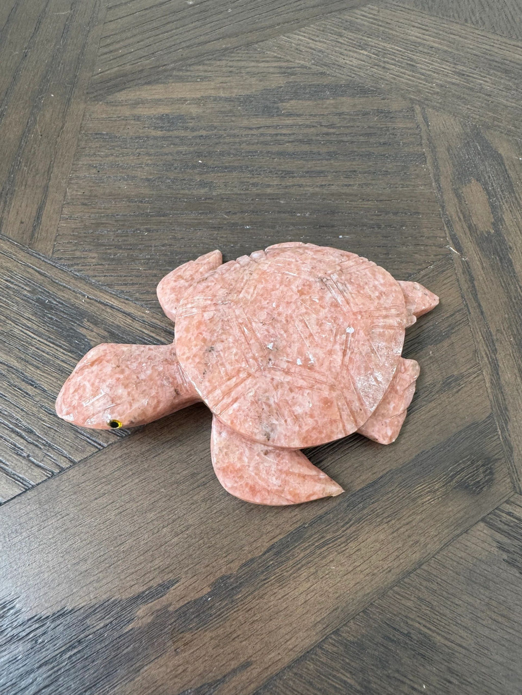 Pink Jasper Turtle Carving