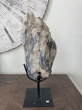 Blue Kyanite & Quartz Cluster on Stand