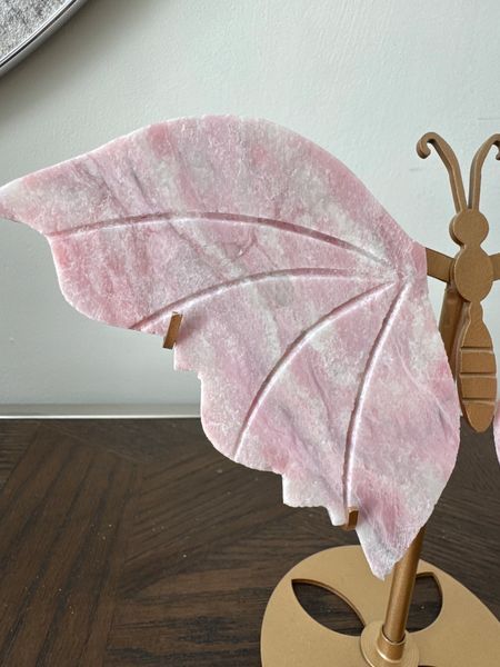 Natural Pink Opal Butterfly Wings Crystal Specimen