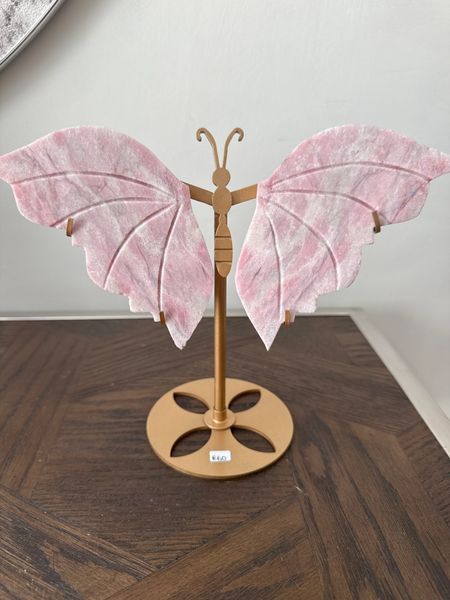 Natural Pink Opal Butterfly Wings Crystal Specimen