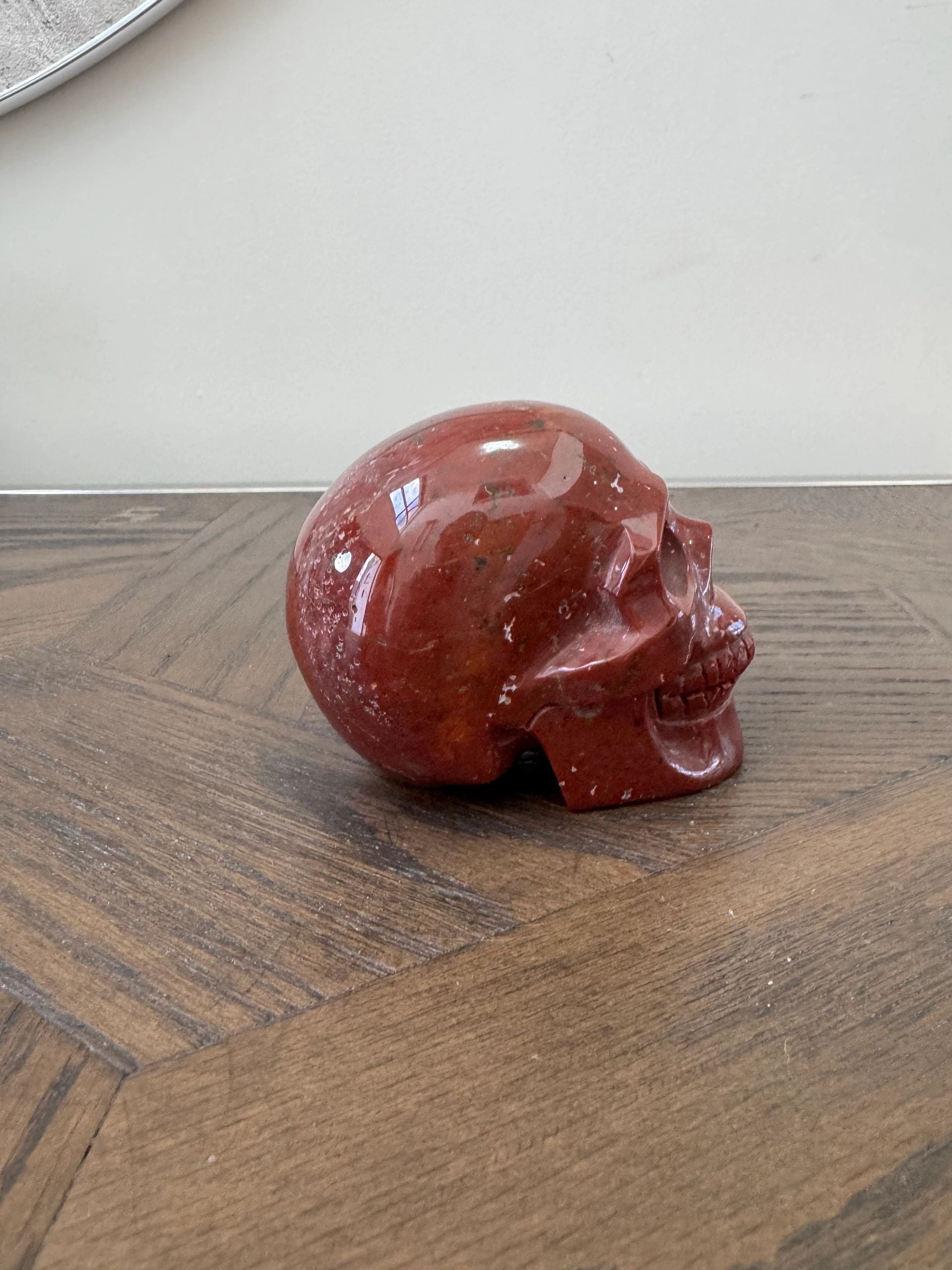 Natural Ocean Jasper Carved Skull Crystal Specimen