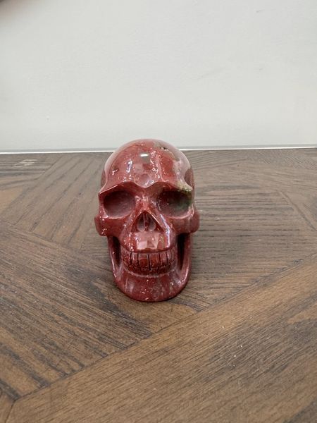 Natural Ocean Jasper Carved Skull Crystal Specimen