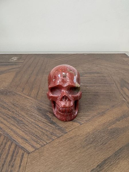 Natural Ocean Jasper Carved Skull Crystal Specimen