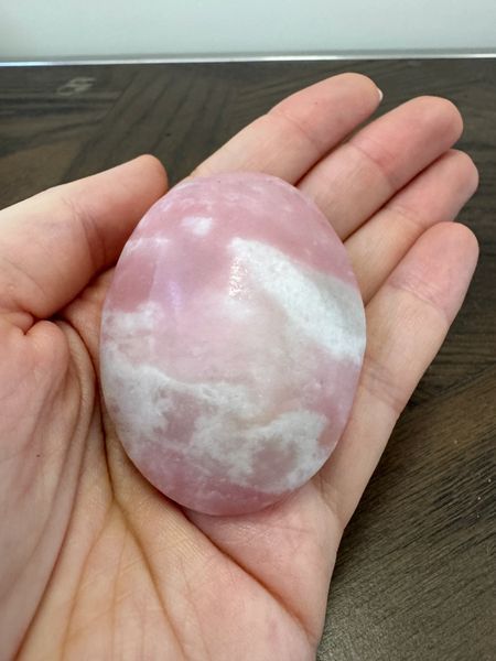 Pink Opal Palm Stone
