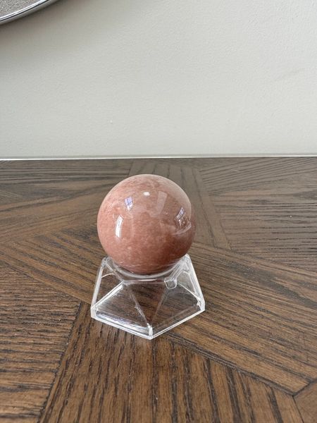 Natural Peach Moonstone Polished Ball Crystal Specimen