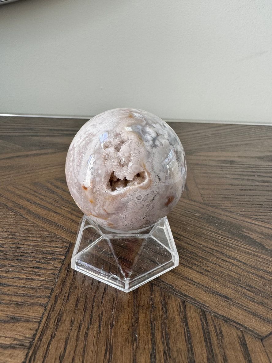 Natural Druzy Agate Sphere Crystal Specimen