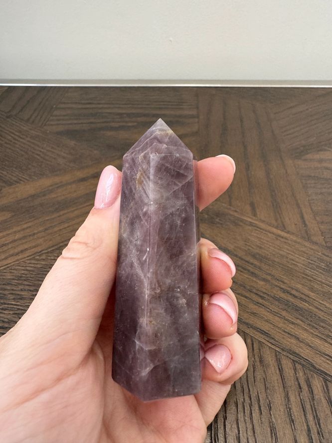 Natural Amethyst Tower Point Crystal Specimen