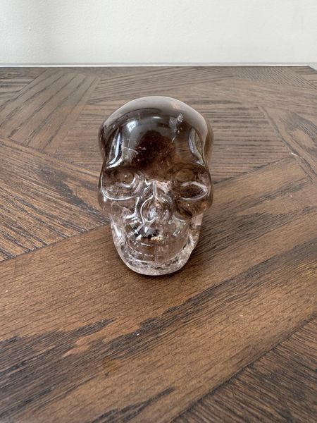 Natural Smoky Quartz Carved Skull Crystal Specimen