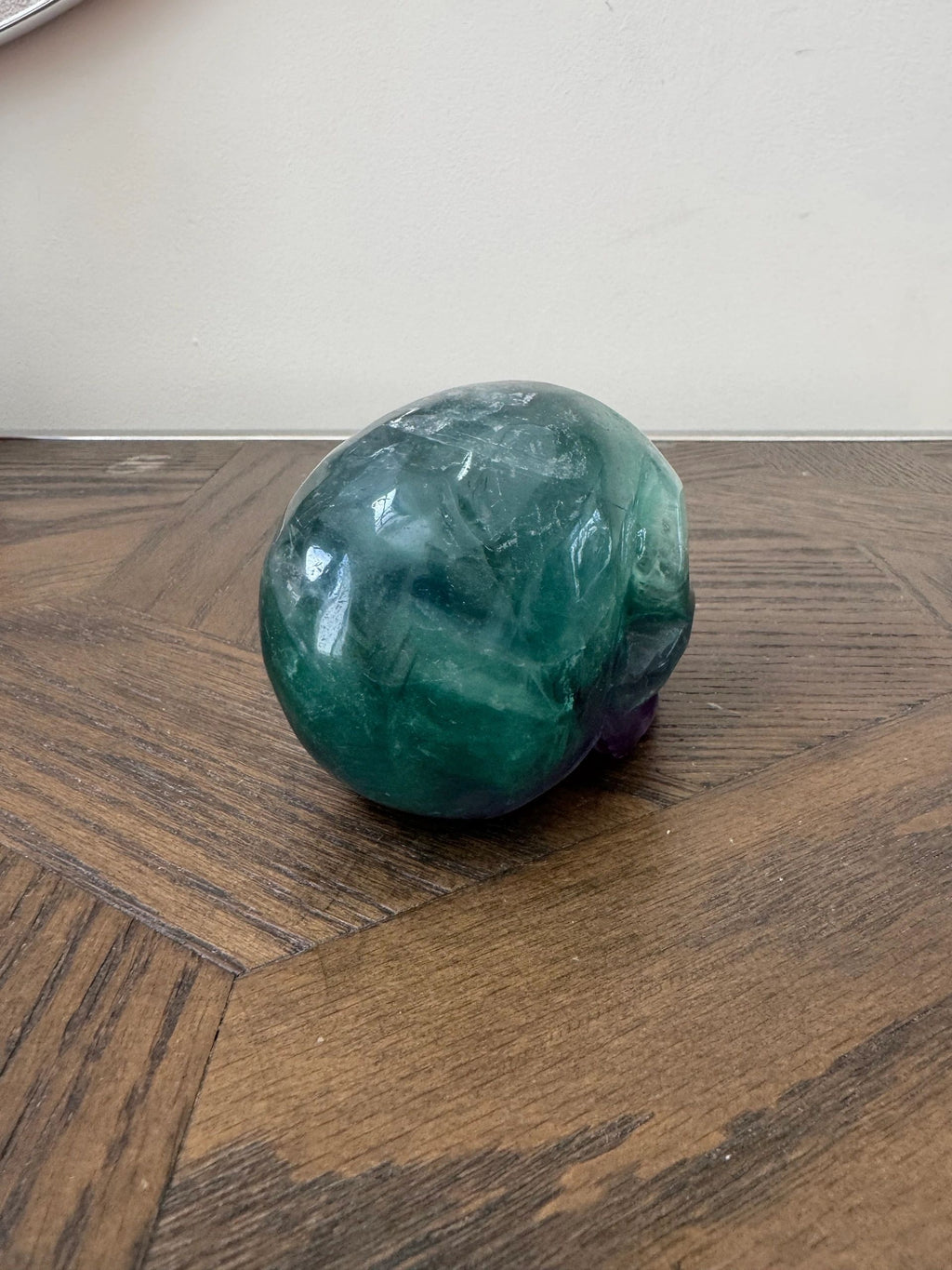 Viridion Green Purple Fluorite Skull
