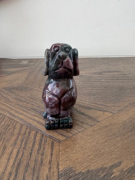 Natural Ocean Jasper Dog Carved Crystal Specimen